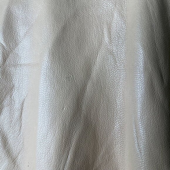 ST. John Sport by Marie Gray Women's Cream Tan 100% Leather Jacket Size Large - Picture 9 of 13